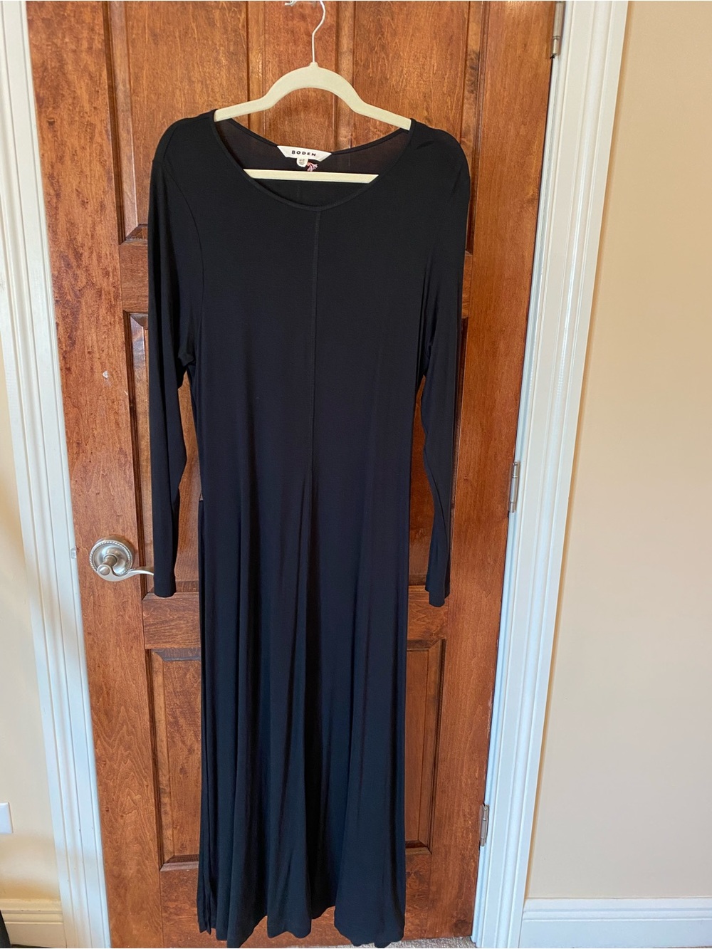 Boden Black Lucy Long Sleeve Stretch Jersey Dress